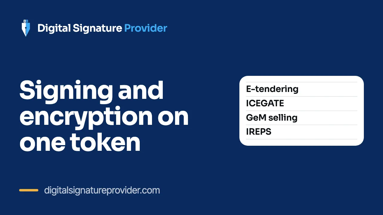 Signing and encryption on one token